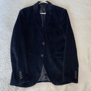 ZARA Corduroy Navy Blazer
